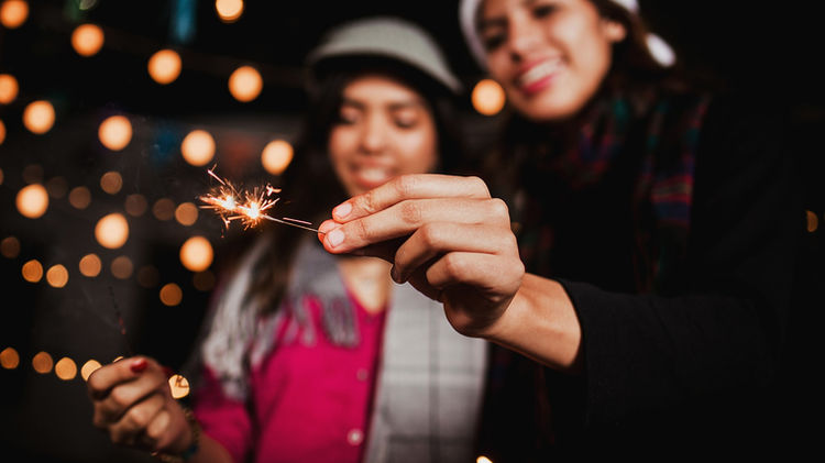 two girls with sparkle