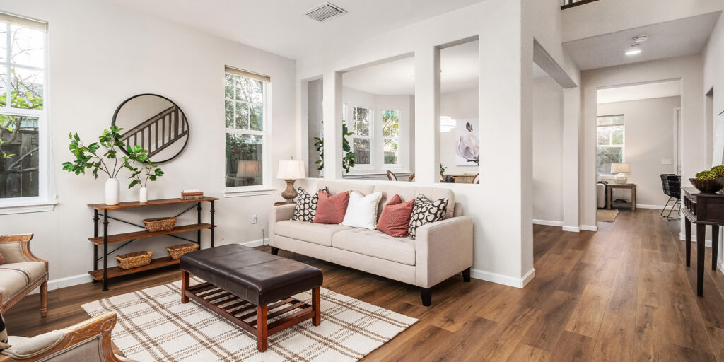 Staged living room