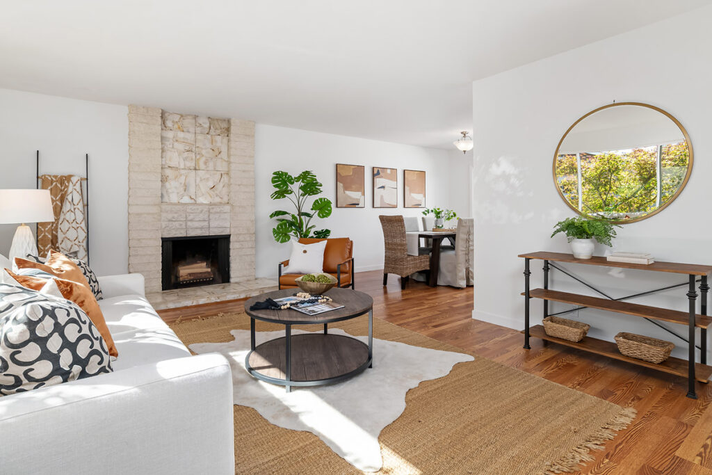 home staging living room in Novato