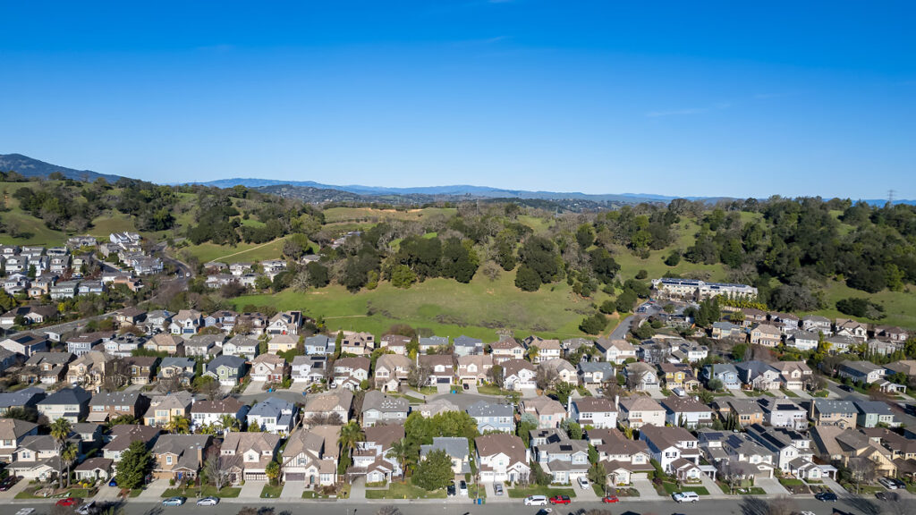 Aerial of Pointe Marin in Novato