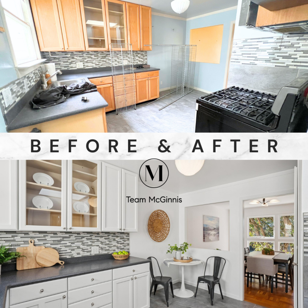 Kitchen before and after